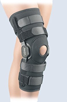 FLA Orthopedics PowerCentric Composite Hinged Knee Brace, Black - X-Large