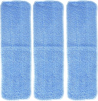 3 Bona Hardwood Floor Micro Fiber Cleaning Pad Designed To Fit Bona Hardwood Floor Mops, 15in Mohawk, Bona, Orange Glow and Ecolab's, Shaw, Bruce, Squeaky, Mercier, Kahrs and M&Y;Part # AX0003053; Designed & Engineered By Crucial Vacuum