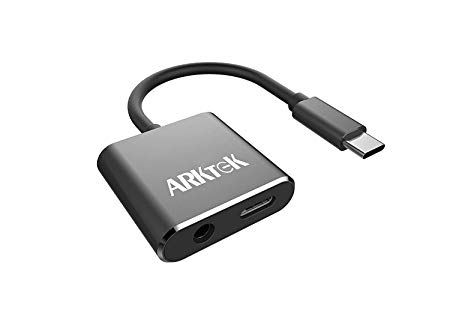 USB-C to 3.5mm Audio Adapter - ARKTEK USB Type C to Headphone Jack AUX Hi-Res with DAC PD Fast Charge Adapter for Pad Pro 2018 Google Pixel 4 Note 10 and More