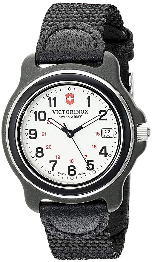 Victorinox Men's 249089 Original Black Watch with Nylon Band