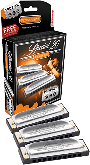 Hohner Special 20 Harmonica 3 piece Pro Pack keys of G,C,A