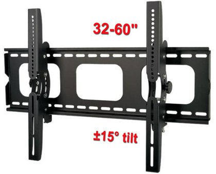Antra Mounts ATM-UL15B 32"-60" LCD TV Wall Mount Bracket with 15 Degree Tilt for Flat Screen Flat Panel LED TV and Monitor Displays
