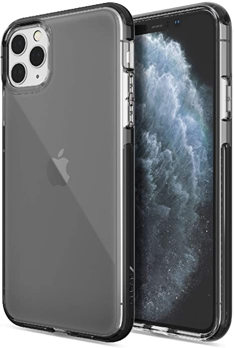 X-Doria Defense Clear, iPhone 11 Pro Max Case - Military Grade Drop Protection, Shock Protection, Clear Protective Case for Apple iPhone 11 Pro Max, (Smoked Black)