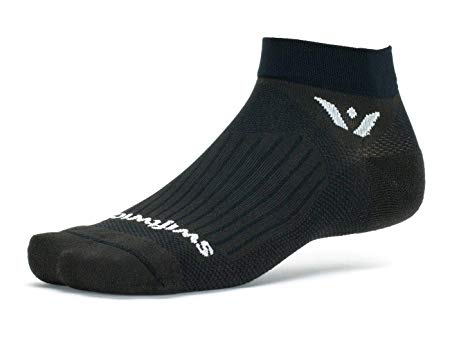 Swiftwick- Aspire ONE | Socks Built for Running & Cycling | Fast Drying, Firm Compression Ankle Socks