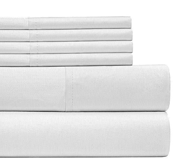 Mayfair Linen 1000 Thread Count Best Bed Sheets 100% Egyptian Cotton Sheets Set - WHITE Long-staple Cotton Queen Sheet Bed, Fits Mattress Upto 18'' Deep Pocket, Soft & Silky Sateen Weave Sheets