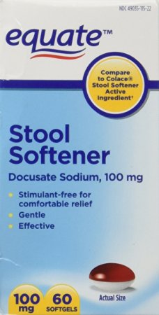 Equate - Stool Softener 100 mg, 60 Capsules (Compare to Colace)