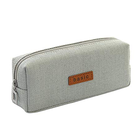iSuperb Pencil Case Small Students Pencil Case Storage Bag Cotton and Linen Pencil Box for School, Teens 19,8 x 8 x 5cm (Grey)