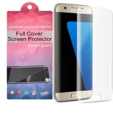 Galaxy S7 Edge Full Screen Protector (Full Screen Coverage),[2 Pack] Hartser 3D Screen Protector , Super HD Clear, Anti-Scratch, Easy Installation HD Ultra Clear for Samsung Galaxy S7 Edge