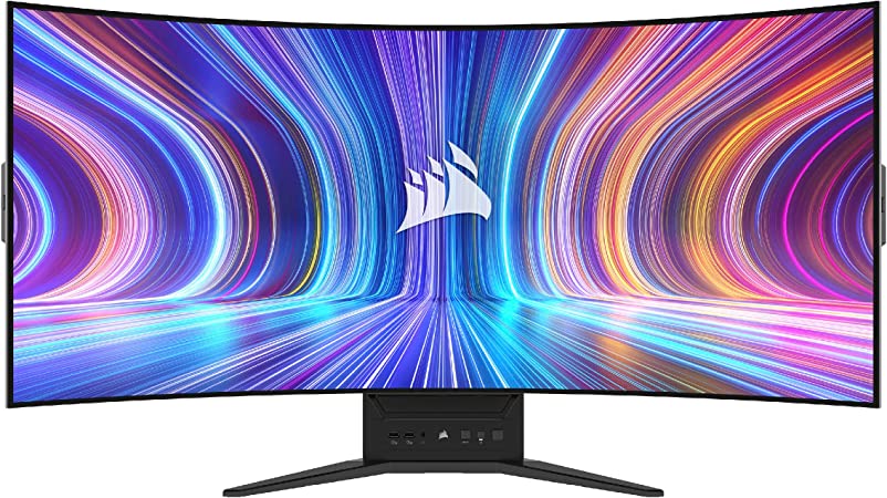 Corsair XENEON Flex 45WQHD240 Gaming Monitor - 45-Inch OLED WQHD (3440 x 1440) Bendable Display, 240Hz Refresh Rate, 0.03ms GtG Response Time, NVIDIA® G-SYNC Compatible, AMD FreeSync™ Premium - Black