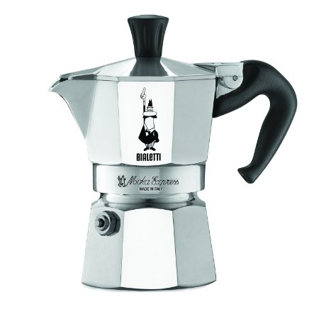 The Original Bialetti Moka Express Made in Italy 1-Cup Stovetop Espresso Maker with Patented Valve