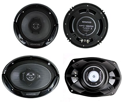 Kenwood KFC-1665S 6.5" 300W 2-Way Plus (2) 6x9" 400W 3-Way Car Speakers