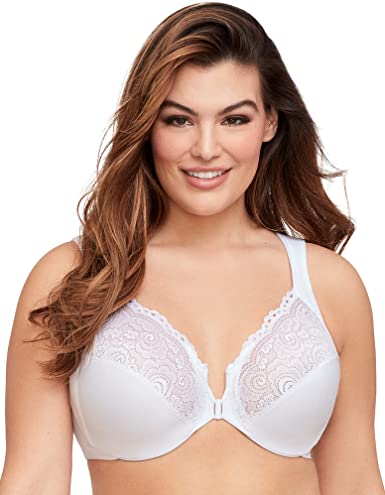 Glamorise Women's Plus Size Wonderwire Front-Close Bra Underwire #1245