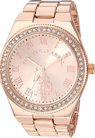 U.S. Polo Assn. Women's Analog-Quartz Watch with Alloy Strap, Rose Gold, 8.5 (Model: USC40225)