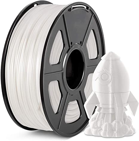 PLA  3D Printer Filament, JAYO PLA Plus Filament 1.75 mm, Dimensional Accuracy  /- 0.02 mm, 1 KG Spool, PLA  White