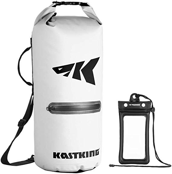 KastKing Cyclone Seal Dry Bag - Best-in-Class 100% Waterproof Bag with Phone Case Front Zippered Pocket, Perfect for Beach, Fishing, Kayaking, Boating, Hiking, Camping, Biking, Skiing