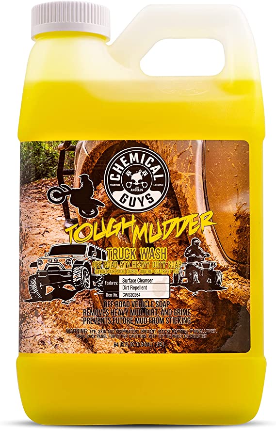 Chemical Guys CWS20264 Tough Mudder Foaming Truck, Off Road, ATV and RV Heavy Duty Wash Soap,(Works with Foam Cannons, Foam Guns or Bucket Washes), 64 oz (Half Gallon), Lemon Scent
