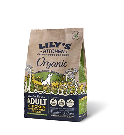 Lily's Kitchen Organic Chicken & Vegetable Bake Complete Dry Food for Dogs 1kg