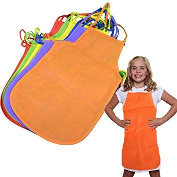 Toy Cubby Colorful Artist Painting Aprons for Kids - 24 Pieces