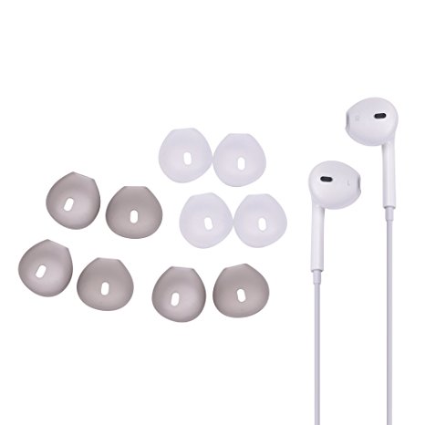 Cosmos ® 6 Pairs Soft Silicone Earphone Earbuds Cover for Apple EarPods(Style 3)