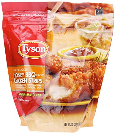 Tyson, Honey Bbq Chicken Strips, 25.0 oz (Frozen)
