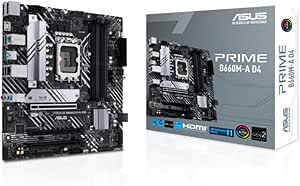 ASUS Prime B660M-A D4 Intel LGA 1700 Micro ATX Motherboard