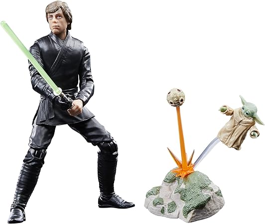 STAR WARS The Black Series Luke Skywalker & Grogu, The Book of Boba Fett, 6-Inch Action Figures, 2-Pack with 9 Accessories, Ages 4 and Up