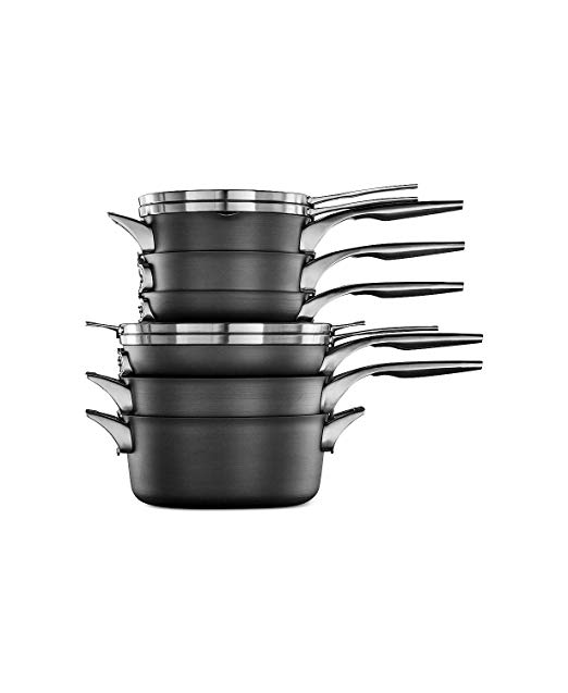 Calphalon Premier Space-Saving Hard Anodized Non-Stick 10-piece Cookware Set