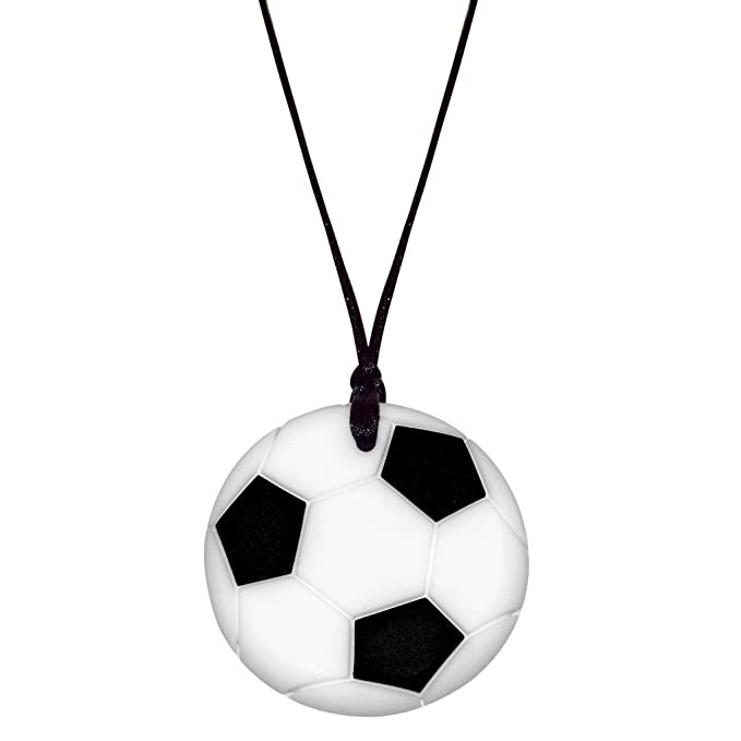 Munchables Soccer Ball Chew Necklace for Kids - Sensory Chew Jewelry