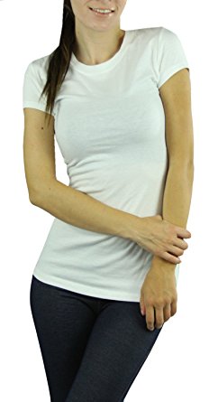 ToBeinStyle Women's Knit Shortsleeve Crewneck T-Shirt