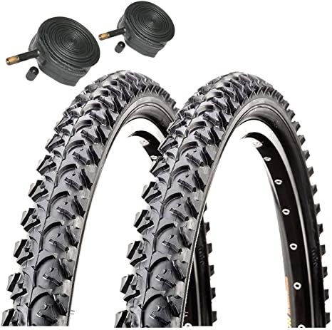 Raleigh CST T1280 Annupurna 26" x 1.95 Mountain Bike Tyres with Schrader Tubes (Pair)