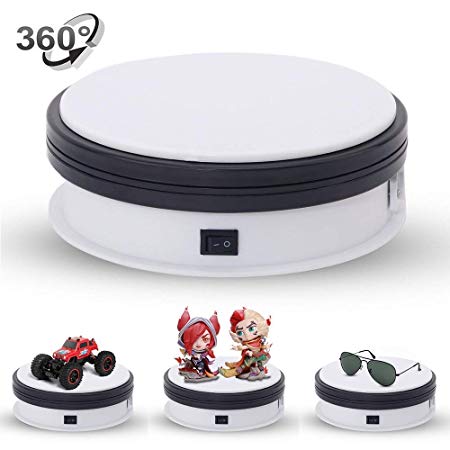 Motorized Turntable Display,Yuanj 360 Degree Electric Rotating Display Turntable for Display Jewelry, watch, digital product, shampoo, glass, bag, Models, Diecast , Jewelry and Collectibles