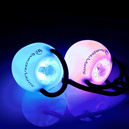 Emazing Lights eLite Flow Rave Poi Balls - Spinning LED Light Toy (Set of 2)