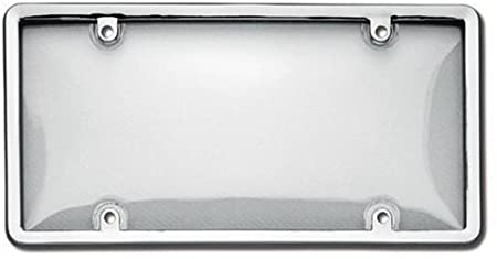 Cruiser Accessories 60310 Combo License Plate Shield/Cover, Chrome/Clear