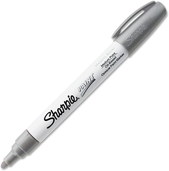 Sharpie 35560 Paint Marker, Oil Base, Medium Point, Silver