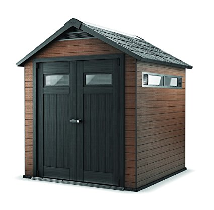 Keter Fusion 7.5 ft. x 7 ft. Wood and Plastic Composite Outdoor Storage Shed