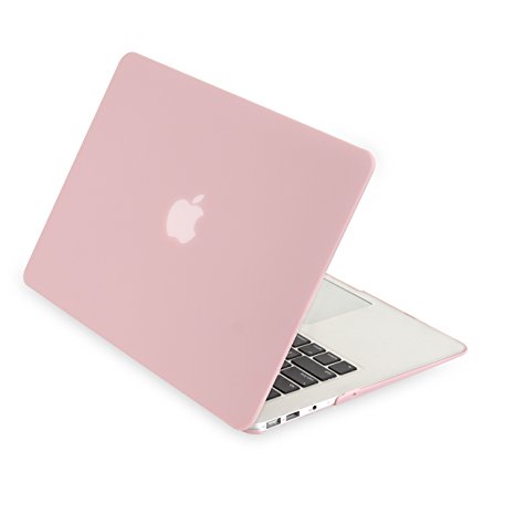 iDonzon MacBook Pro 13" Retina Case (No CD-ROM Drive), Soft-Touch Rubberized See Through Hard Protective Case Cover for MacBook Pro 13.3" with Retina Display (A1425 & A1502) - Rose Quartz (Baby Pink)