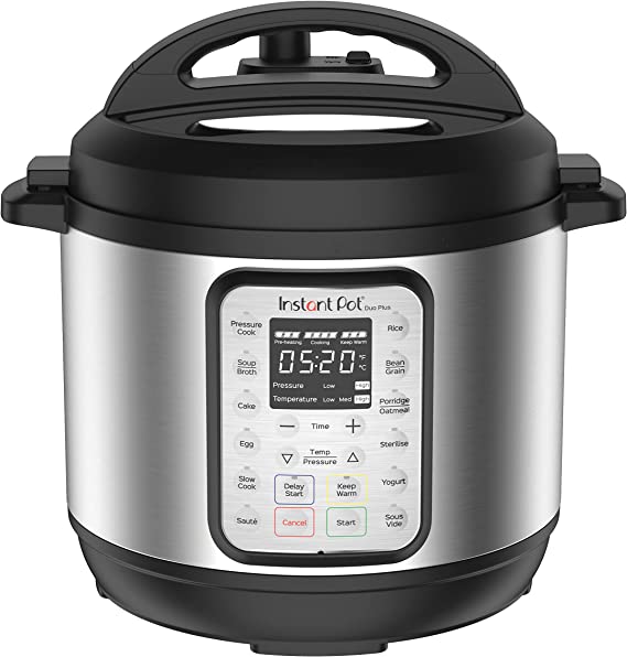 Instant Pot 9-in-1 Duo Plus 8L Electric Pressure Cooker. 13 Smart Programs: Pressure Cooker, Rice Cooker, Slow Cooker, Steriliser, Sauté Pan