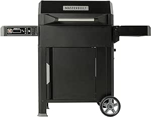 Masterbuilt® AutoIgnite™ Series 545 Digital Charcoal Grill and Smoker, WiFi Technology, Digital Control Panel, Removable Cast Iron Griddle Plate, 545 Cooking Square Inches, Black, Model # MB20041124