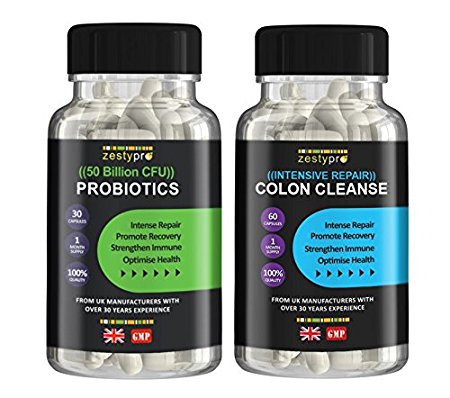 Zestypro Probiotic and Colon Cleanse Intense Repair Combo Pack