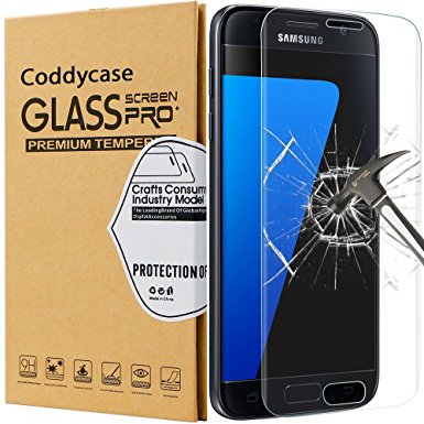 Galaxy S7 Screen Protector,Galaxy S7 Tempered Glass,Coddycase Galaxy S7 Full Coverage HD Clear Tempered Glass Screen Protector for Samsung Galaxy S7,1 Pack