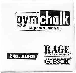 Rage Fitness Gibson Athletic Premium Block Gym Chalk - 2oz Block, White (2 Oz. Block)