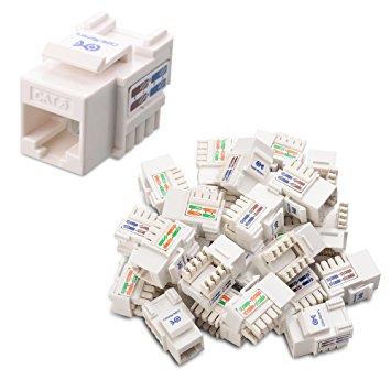 Cable Matters Cat6 RJ45 Keystone Jack 25 Pieces