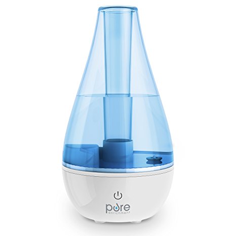 Ultrasonic Cool Mist Humidifier for Small Rooms – Portable Humidifying Unit Ideal for Travel with High & Low Mist Settings and Optional Night Light