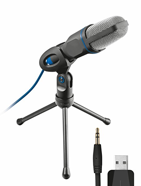 Trust Micro USB Microphone for PC and Laptop (Includes Tripod, Studio style)