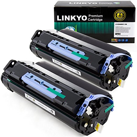 LINKYO Compatible Toner Cartridges Replacement for Canon 106 0264B001AA (Black, 2-Pack)