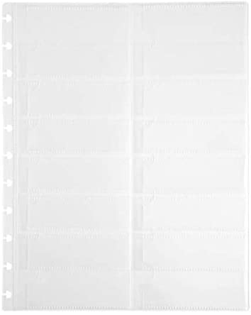 TUL Discbound Notebook Business Card Pages, Letter Size, Clear, 14 Pockets Per Page, Pack of 3 Pages