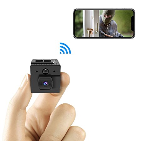 Mini Wifi Spy Camera, Conbrov WF98 960P Smallest Wireless Hidden Camera Nanny Cam with Motion Detection and Night Vision for Home Security, Support Max 128GB (NO SD CARD INCLUDED)