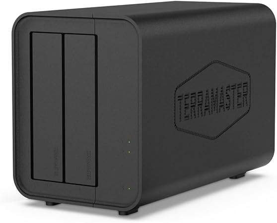 TERRAMASTER F2-212 2Bay NAS - Quad Core CPU DDR4 RAM Personal Private Cloud Home Network Attached Storage with Rich Backup Solutions (Diskless)