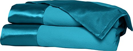 Shavel All Seasons Year Round Sheet Blanket with Satin Hem, King, Teal