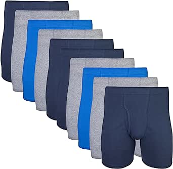 Gildan Mens Underwear Covered Waistband Boxer Briefs, Multipack